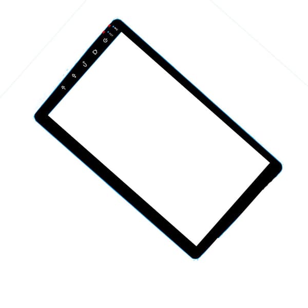 INF Hærdet glas Car Navigation Screen Protector med Carbon Fiber Black Border