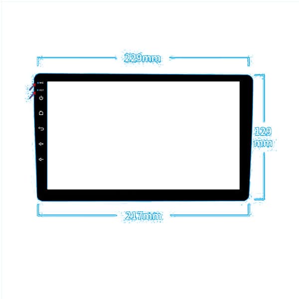 INF Hærdet glas Car Navigation Screen Protector med Carbon Fiber Black Border