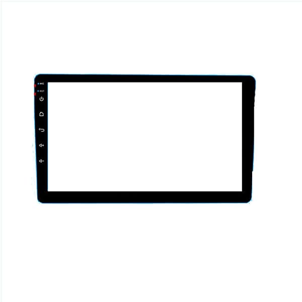 INF Hærdet glas Car Navigation Screen Protector med Carbon Fiber Black Border