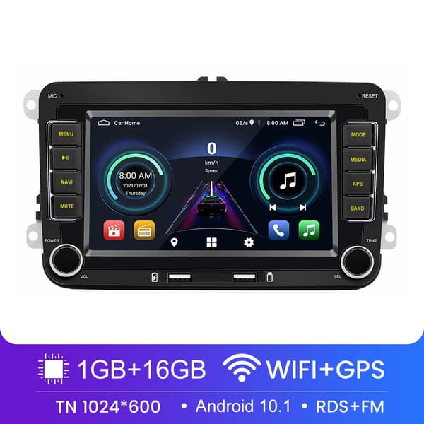 Bilradio, Android 11, GPS, , base 1-16GB