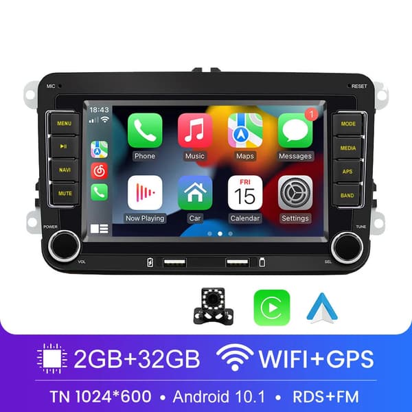 Bilradio, Android 11, GPS, , base 1-16GB