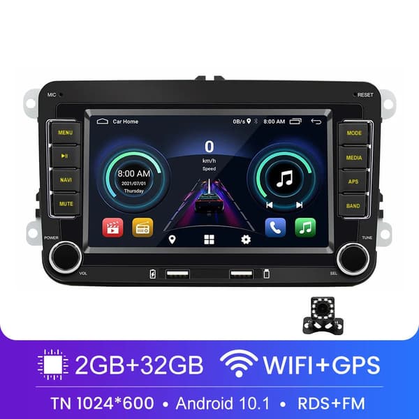 Bilradio, Android 11, GPS, , base 1-16GB