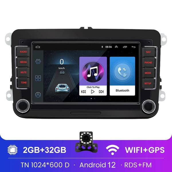 Bilradio, Android 11, GPS, , base 1-16GB