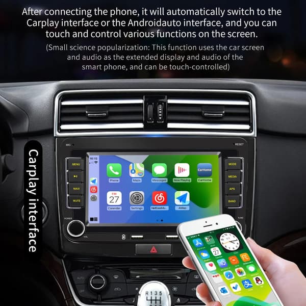 Bilradio, Android 11, GPS, , base 1-16GB