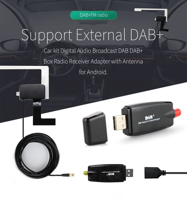 DAB+ Autovalvonta, Double Din -yhteensopivuus, 2,5" Näyttö, CD-muodon tuki