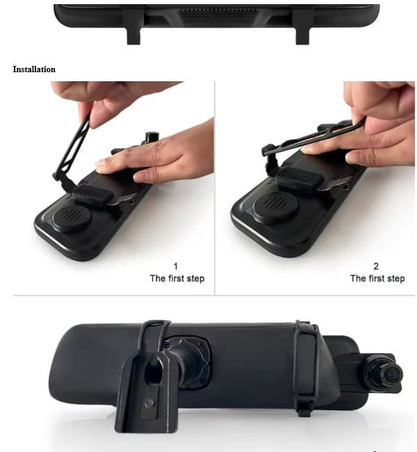 10" Dash Cam DVR 24 tunnin pysäköintitallennin laajakulma 1080PCamera-peruutuskamera. Täydellinen laitteistosarja + 64G SD-kortti