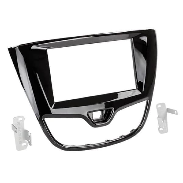 Kit Facade autoradio 2DIN - ADNAUTO - Opel Karl ap15 - Svart glänsande - Kompatibel med specifik bil
