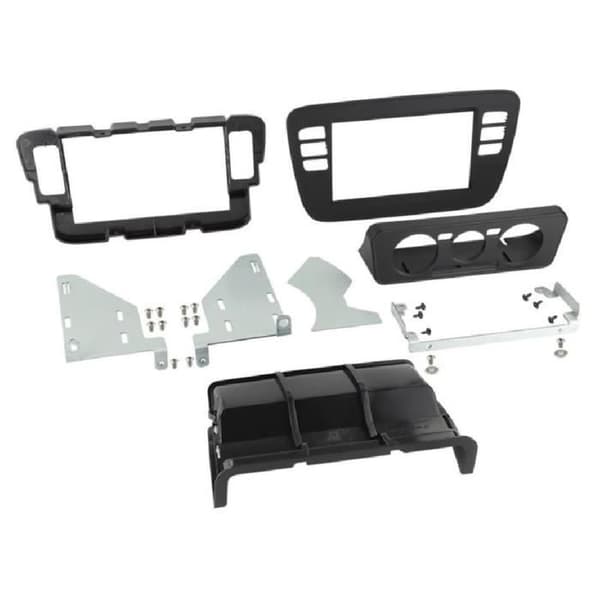 Kit Facade autoradio 2DIN kompatibel med Seat Mii Skoda Citigo VW Up ap11 - Svart fack manuell klimatanläggning