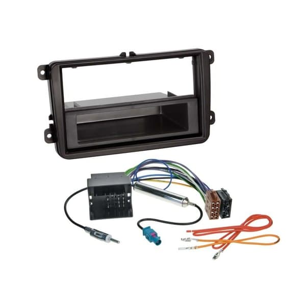Kit 2-ISO med ficka för fordon Seat/Skoda/VW passiv/antenn