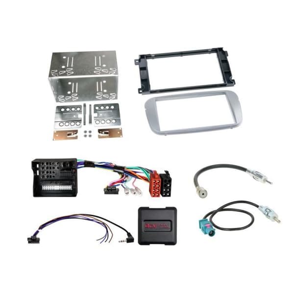 Kit 2-DIN Ford olika fordon silver SWC/CAN Buss/antenn