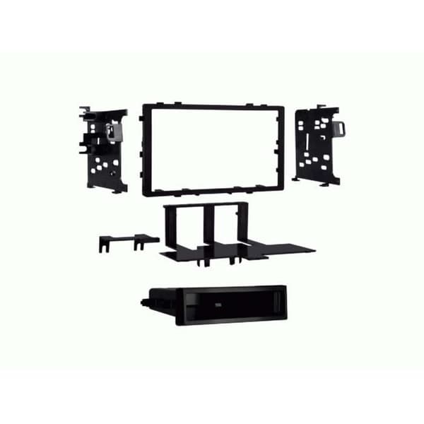 2-DIN bilstereo fasad med förvaringsfack Acura/Honda/Isuzu svart