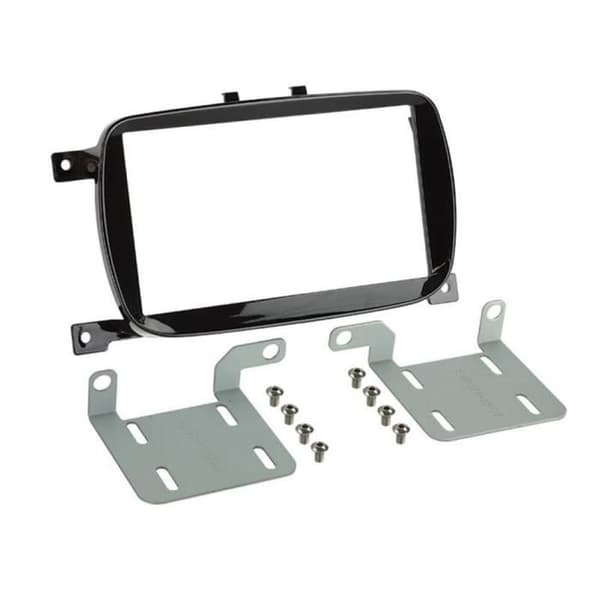 Kit stöd för bilradio - ADNAUTO - Fiat 500 - Svart glänsande - Ej universell - Bil