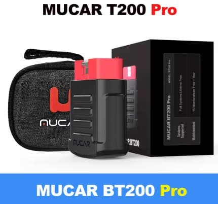 MUCAR  BT200 Pro OBD2 Scanner Diagnostic Tool Bluetooth, Full System Automotive Scan Tool Free Oil/SAS 15 Reset Code Reader