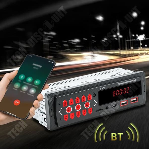 TD® Bluetooth bilradio multifunktionell Bluetooth MP3-spelare U-diskkontakt kort förlustfri musik universal bil MP3