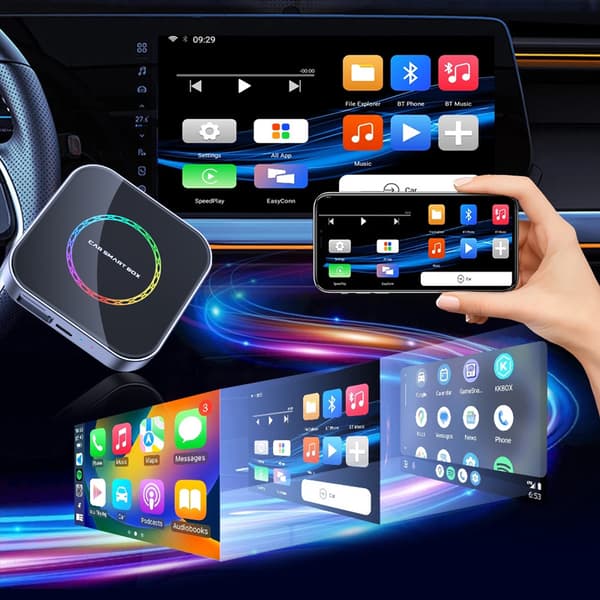 INF Älykäs AI-laatikko autoihin: 8+128GB, langaton CarPlay & Android Auto