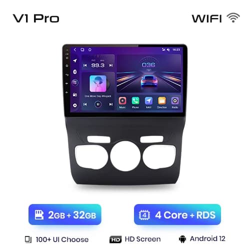 Autosoitin Citroen C4 2 B7:lle, langaton CarPlay ja Android Auto, 2 Din-koko, V1 Pro (2GB-32GB)