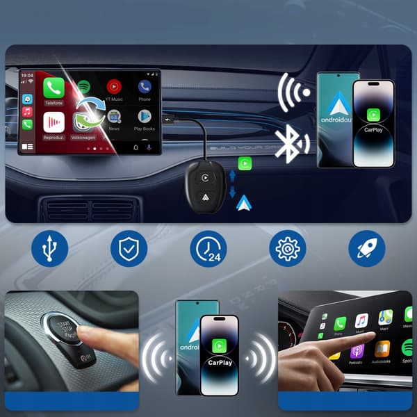 2-IN-1 LANGATON ANDROID AUTO & CARPLAY IPHONE WIFI BT -SOVITIN XSTORM