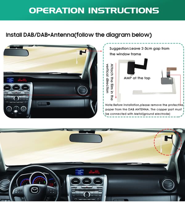 Bilmonitor, DAB BOX kompatibilitet, Android GPS navigation
