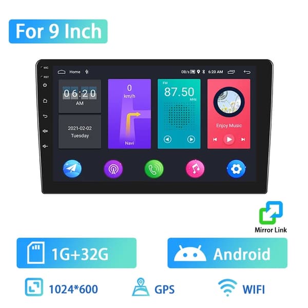 Bil Multimedia Afspiller, Kompatibilitet med Android12, Universal Pasform, 1G 32G