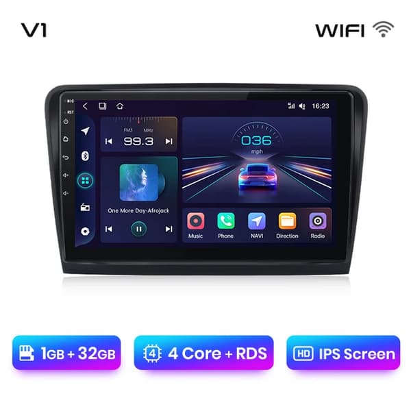 Auton monimedia soitin, langaton CarPlay, Android Auto, V1 (1GB-32GB)