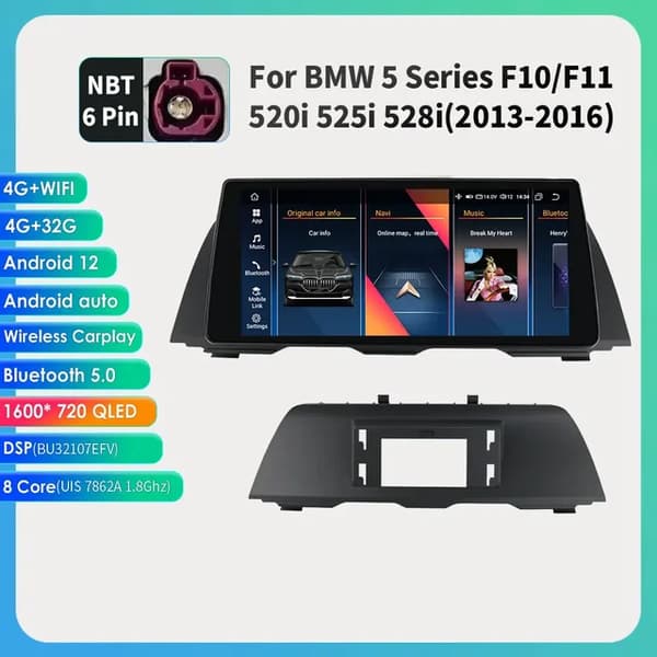 Android Autoradio, Multimediasystem, Carplay Integration, 4G 32G NBT