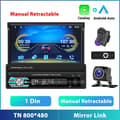 Miniatyrbillede 2 af 2: Bil Multimedia Afspiller, Android System, Udtrækkelig 7 Skærm, Med Carplay AHD
