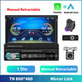 Miniatyrbillede 2 af 2: Bil Multimedia Afspiller, Android System, Udtrækkelig 7 Skærm, Med Carplay CAM