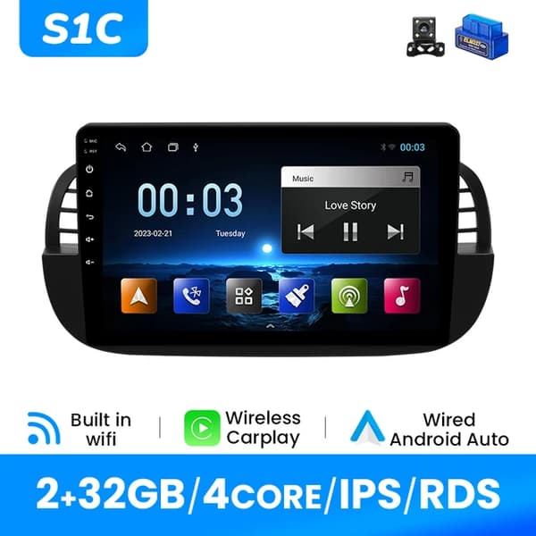 Carplay, Trådløs forbindelse, GPS-navigation, S1C(2G 32G)OBD CamB