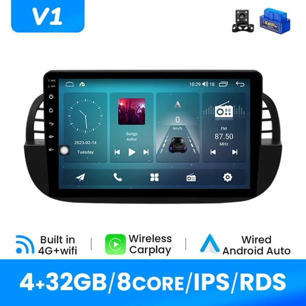 Carplay, Trådlös anslutning, GPS-navigering, V1 (4G 32G) OBD CamB