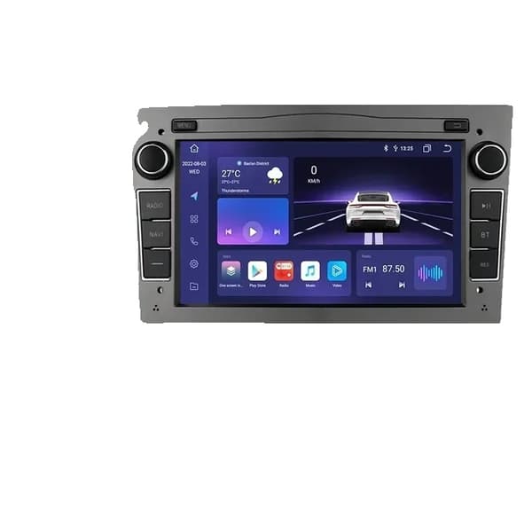 Carplay Android 12 -autoradio, GPS-navigointi, Bluetooth-yhteys, S8 Harmaa