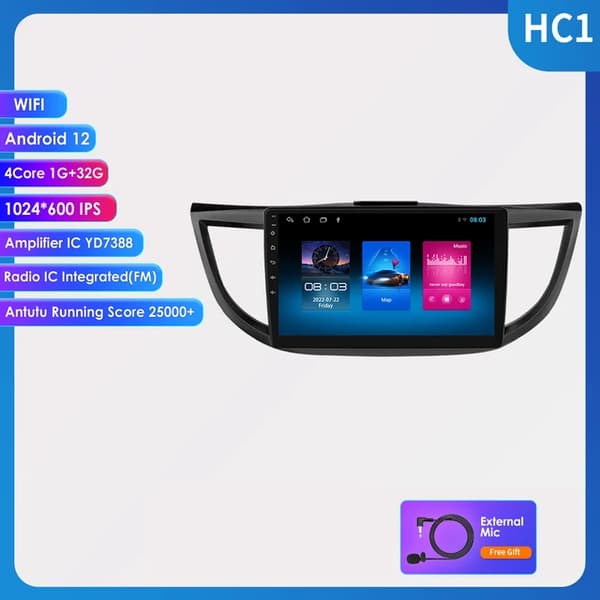 Carplay, Android 12-kompatibilitet, GPS-navigation, HC1