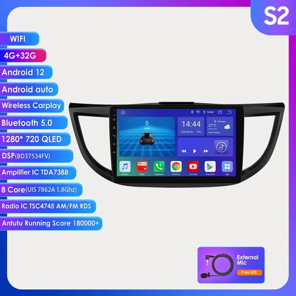 Carplay, Android 12-kompatibilitet, GPS-navigation, S2