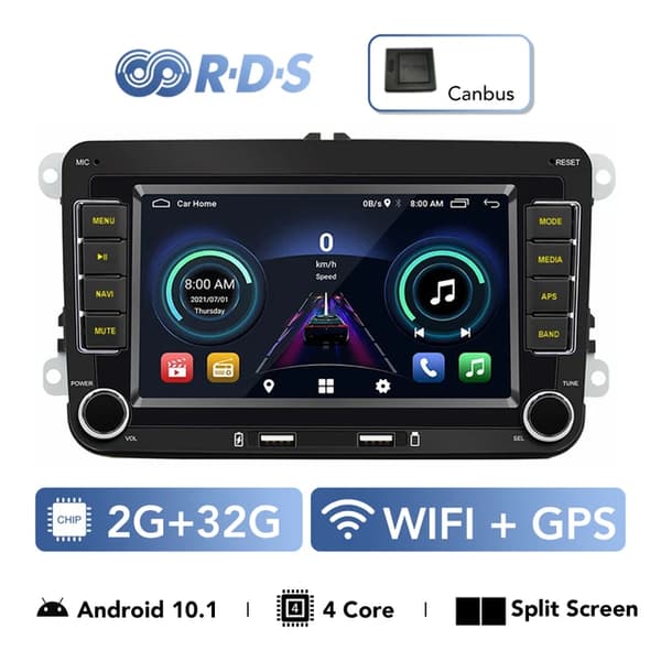 Bilstereo, Android 101, Multimediaspelare, 2-32G