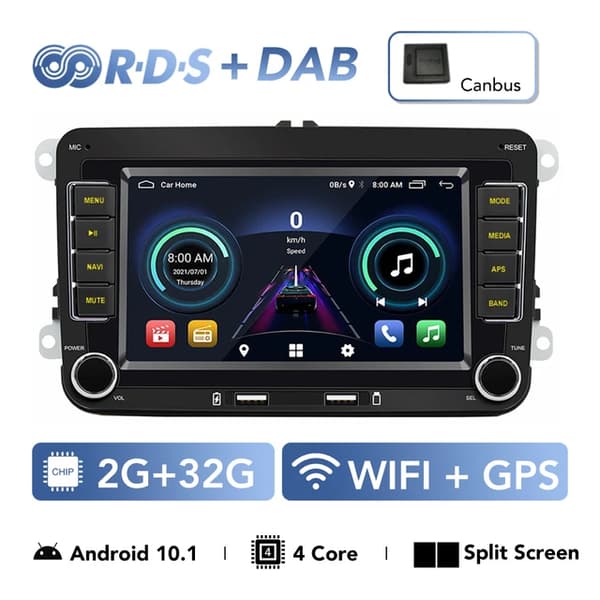 Auton stereo, Android 101, monimediasoitin, 2-32G DAB