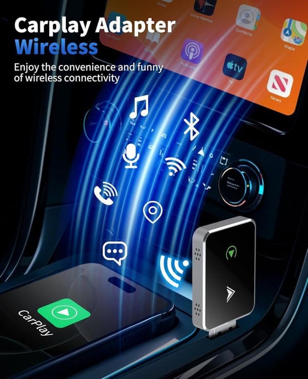 Trådløs CarPlay-adapter, Plug-and-play med ekstremt lav latenstid