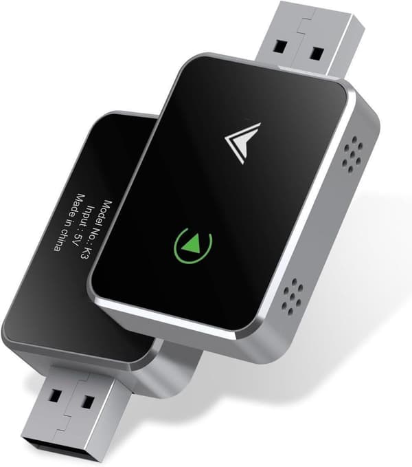 Trådløs CarPlay-adapter, Plug-and-play med ekstremt lav latenstid MultiColor