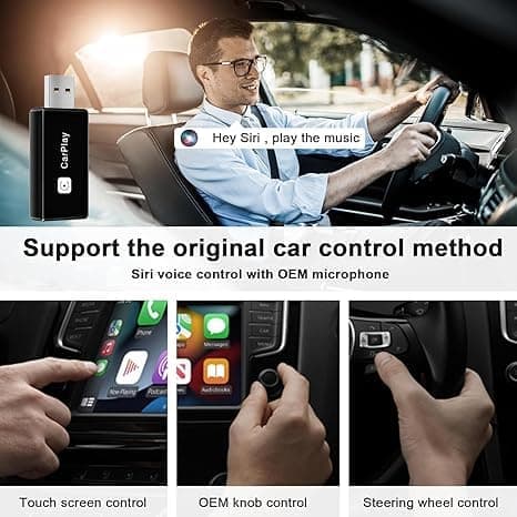Trådløs CarPlay-adapter 2025, til CarPlay og Android Auto, Plug-and-Play