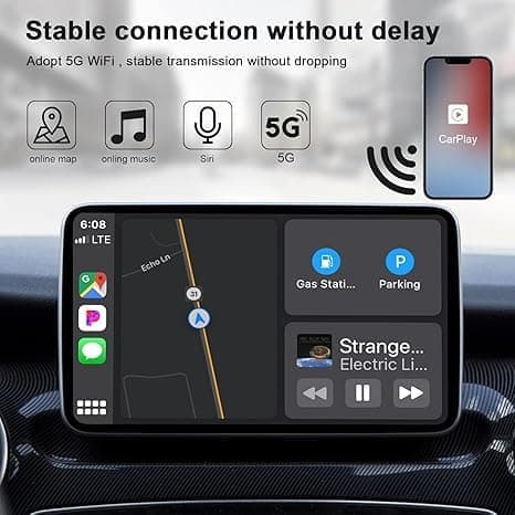 Trådløs CarPlay-adapter 2025, til CarPlay og Android Auto, Plug-and-Play