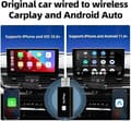 Miniatyrbillede 2 af 8: Trådløs CarPlay-adapter 2025, til CarPlay og Android Auto, Plug-and-Play