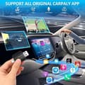 Pikkukuva 4 / 9: Langaton OBOSOE CarPlay-sovitin – USB-A & USB-C -kaksoisliitin, CarPlaylle ja Android Autolle, plug-and-Play pienellä viiveellä