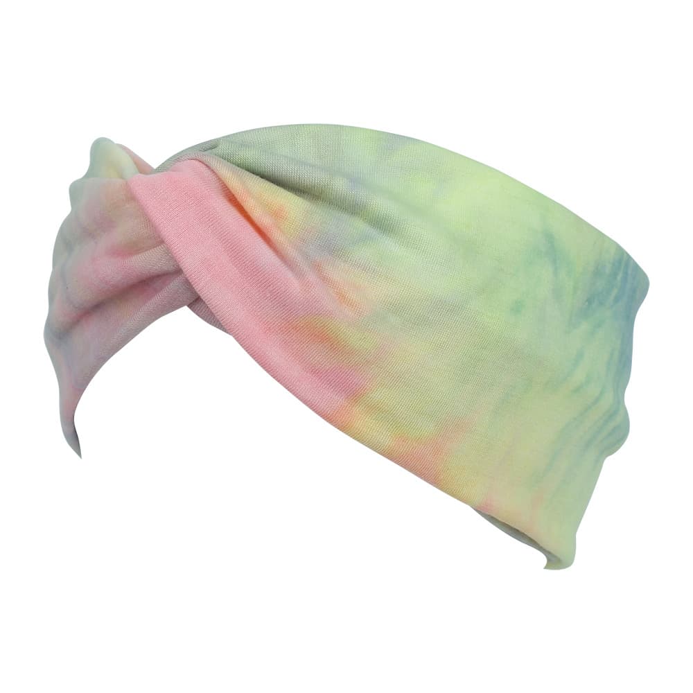 Boho Knotted Pannband Stretchy Tie-dye Flerfärgad