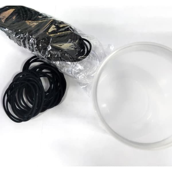 100x gummirep Elastisk ring Stretchigt hästsvanshårband
