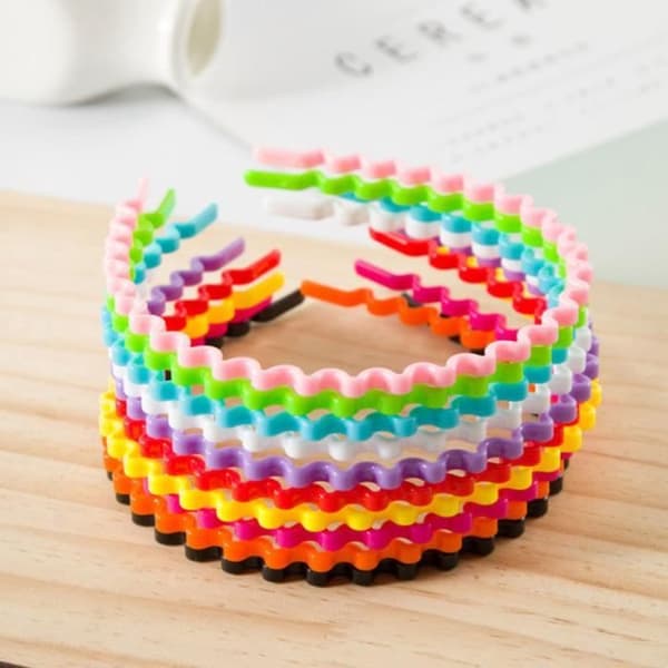10st Candy Color Girls Simple Wave Shape Hoop HUVUDBAND - HUVUDBAND - HUVUDBAND - HÅRSBAND