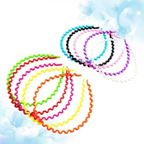 10st Candy Color Girls Simple Wave Shape Hoop HUVUDBAND - HUVUDBAND - HUVUDBAND - HÅRSBAND
