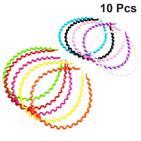 10st Candy Color Girls Simple Wave Shape Hoop HUVUDBAND - HUVUDBAND - HUVUDBAND - HÅRSBAND