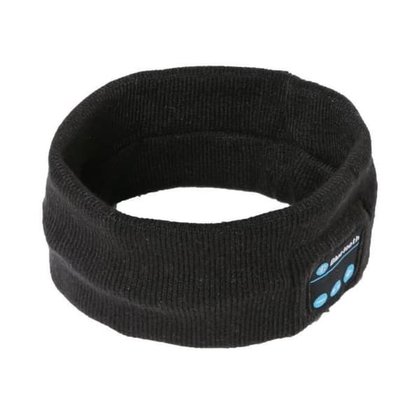 Bluetooth Pannband Trådlöst Herr Dam Bluetooth Stereo Pannband Headset Hörlurar Sport Löpning Yoga Sova Pannband, Svart