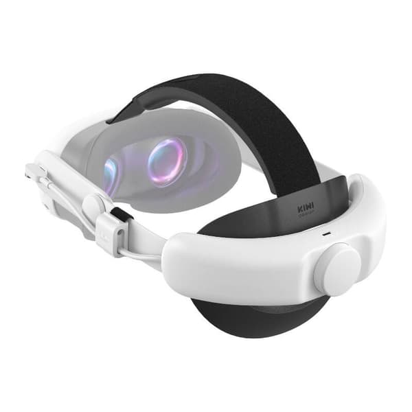 Enkeltpunkts-ladende batterihodestropp 6400mAh Kiwi Design Q31-SPCU for Meta Quest 3 White