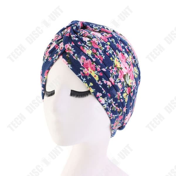 TD® 3 st Dam turban bomullsmössa Etnisk veckad Etnisk veckad turbanhatt indisk hatt Etnisk stil hatt tygmössa tygmössa
