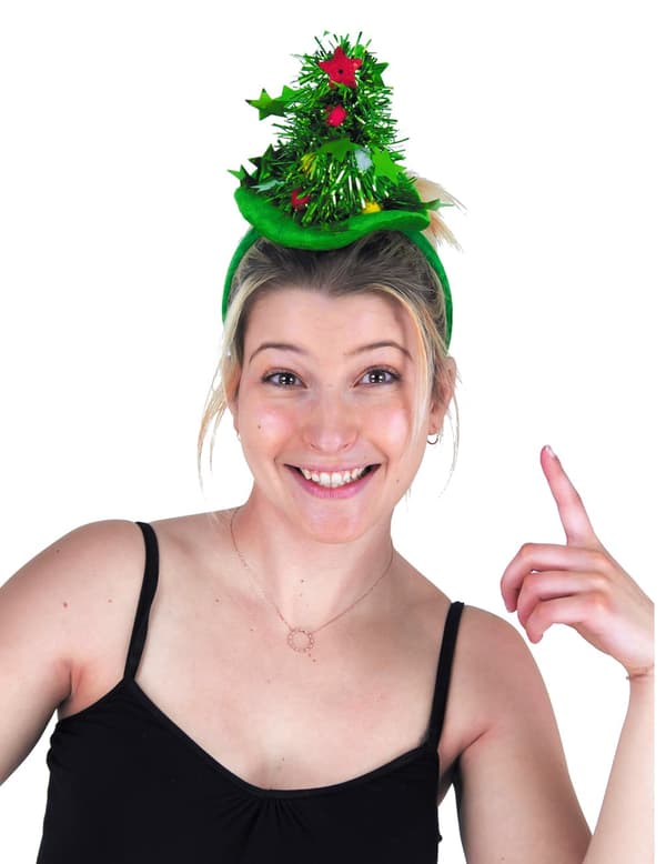 Diadem med julgran vuxen.Size-One size