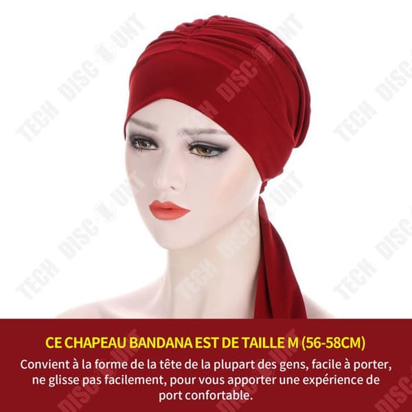TD Professional Bandana 2 st 56-58cm professionell pannbandssjal för kvinnor professionell pannband hijab i enfärgad ro